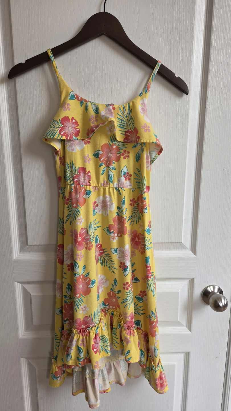 George Yellow Floral Dress L/G (10-12)