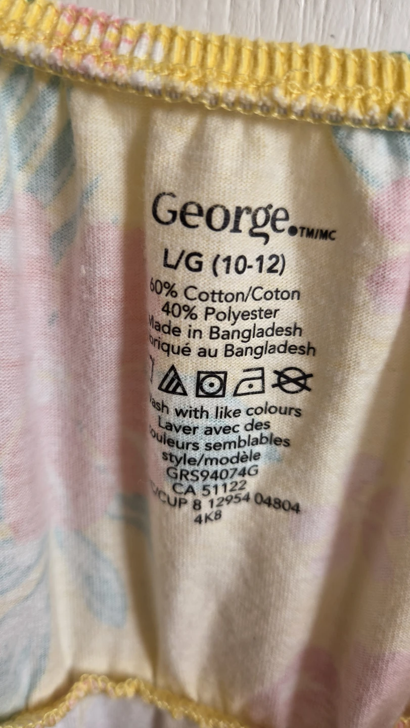 George Yellow Floral Dress L/G (10-12) - photo 3