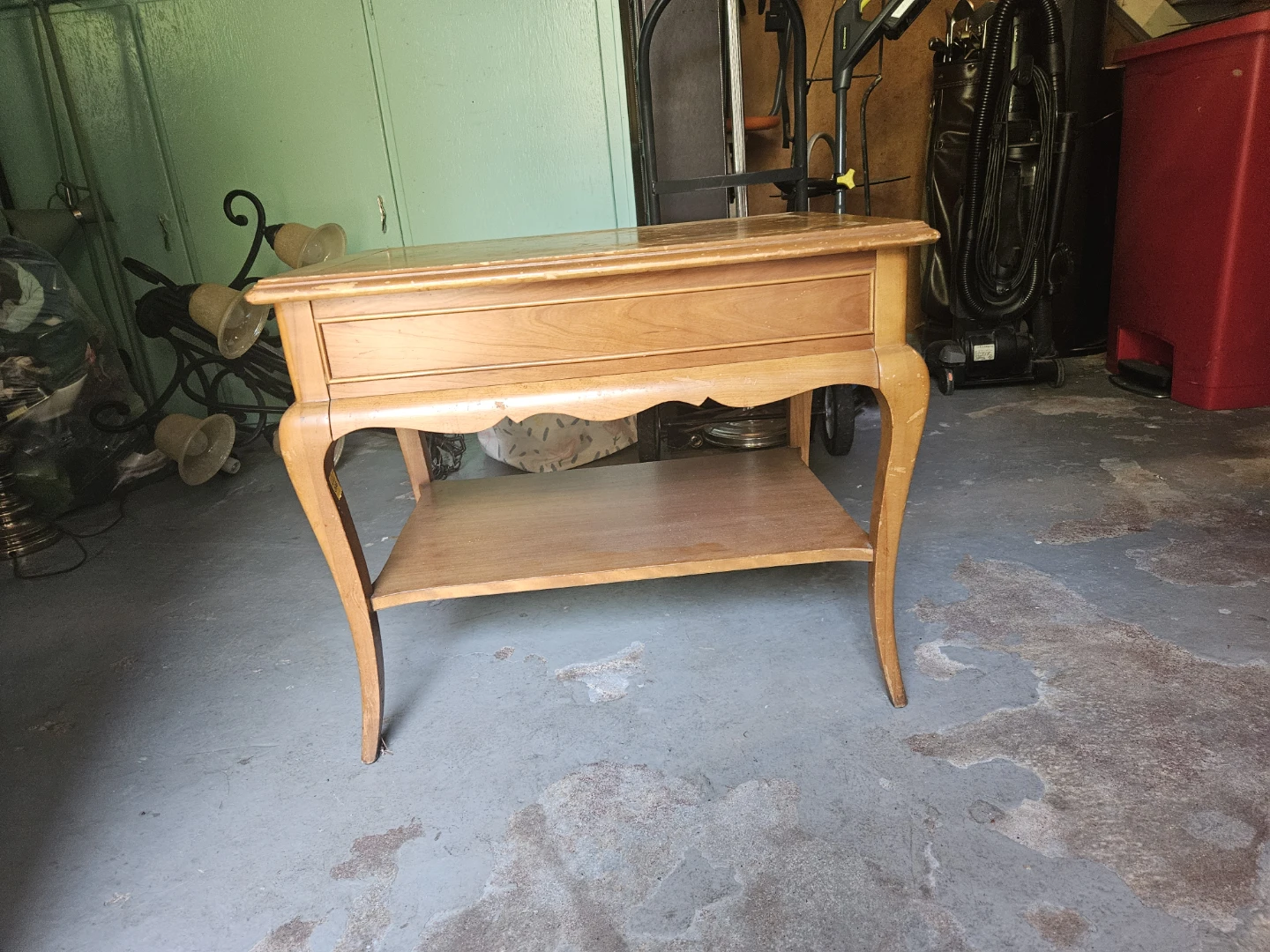 Wooden End Table with Drawer - photo 3