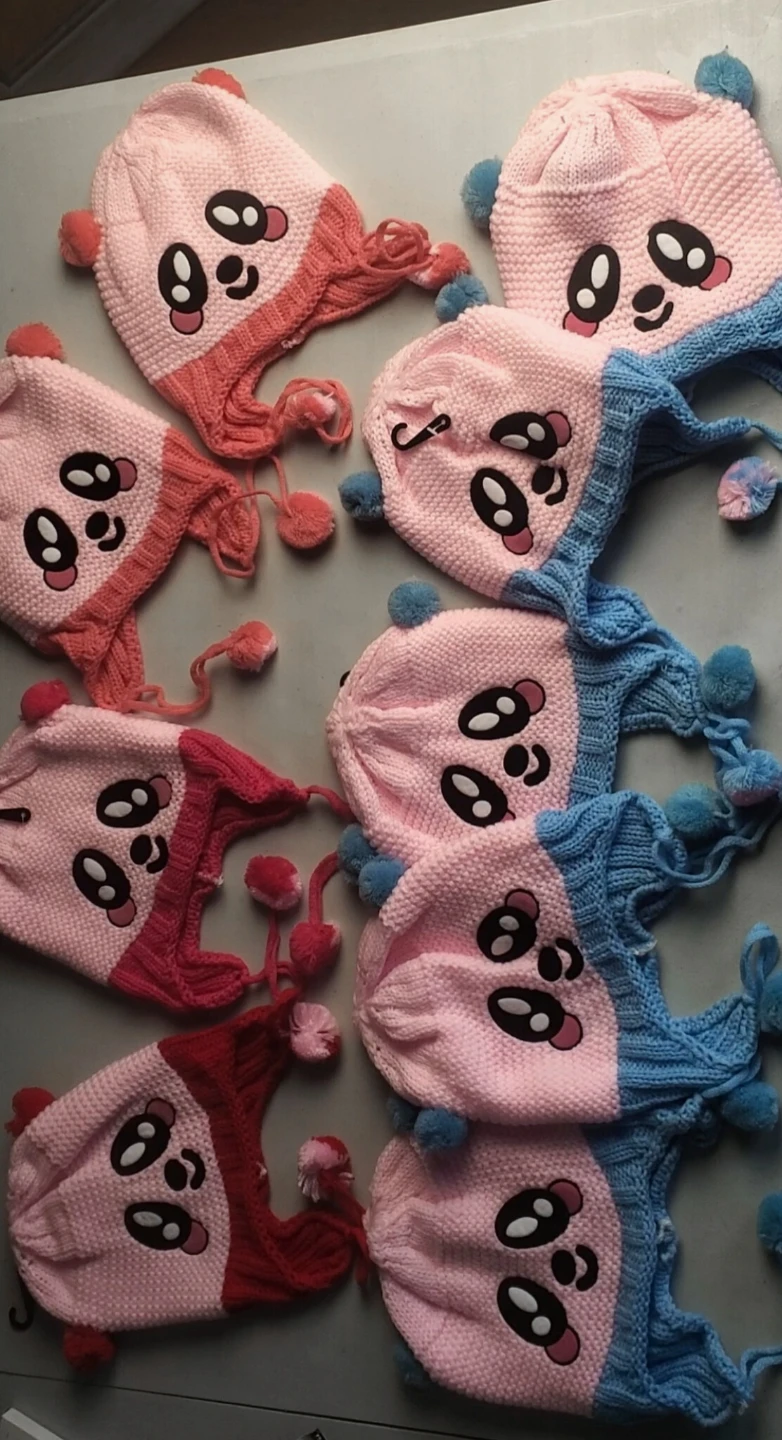 Knitted Panda Beanies