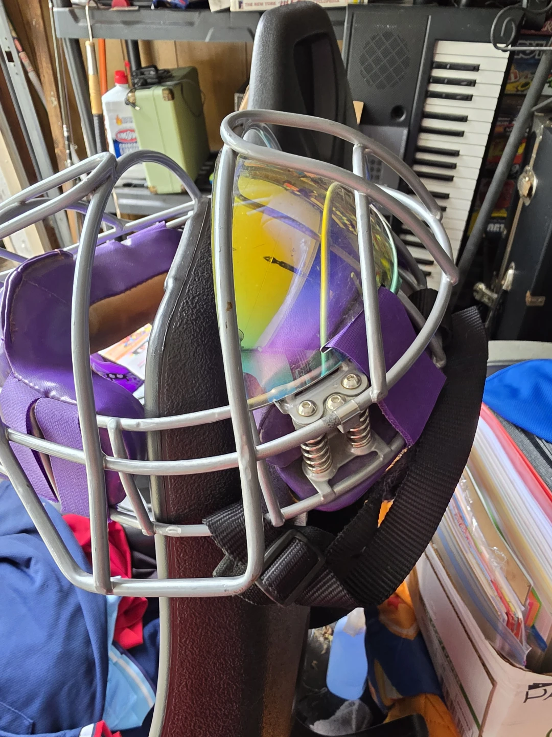 Purple Catcher's Mask - photo 2