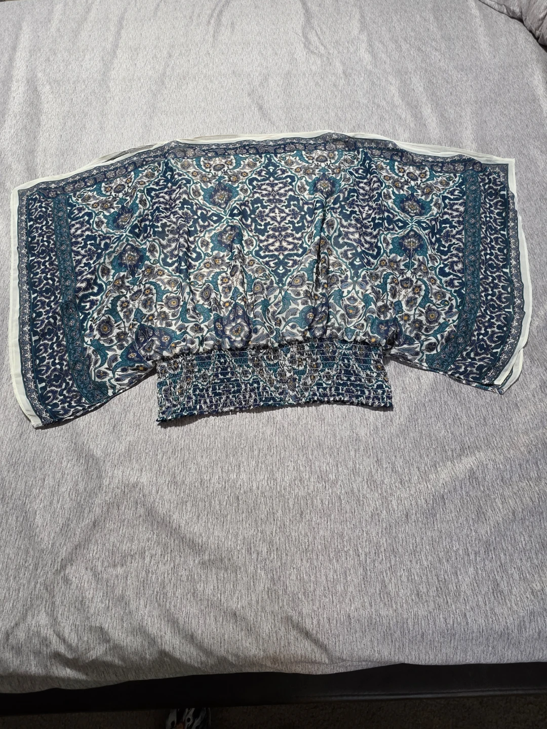 Max Studio Women's Boho Print Blouse Top Size M