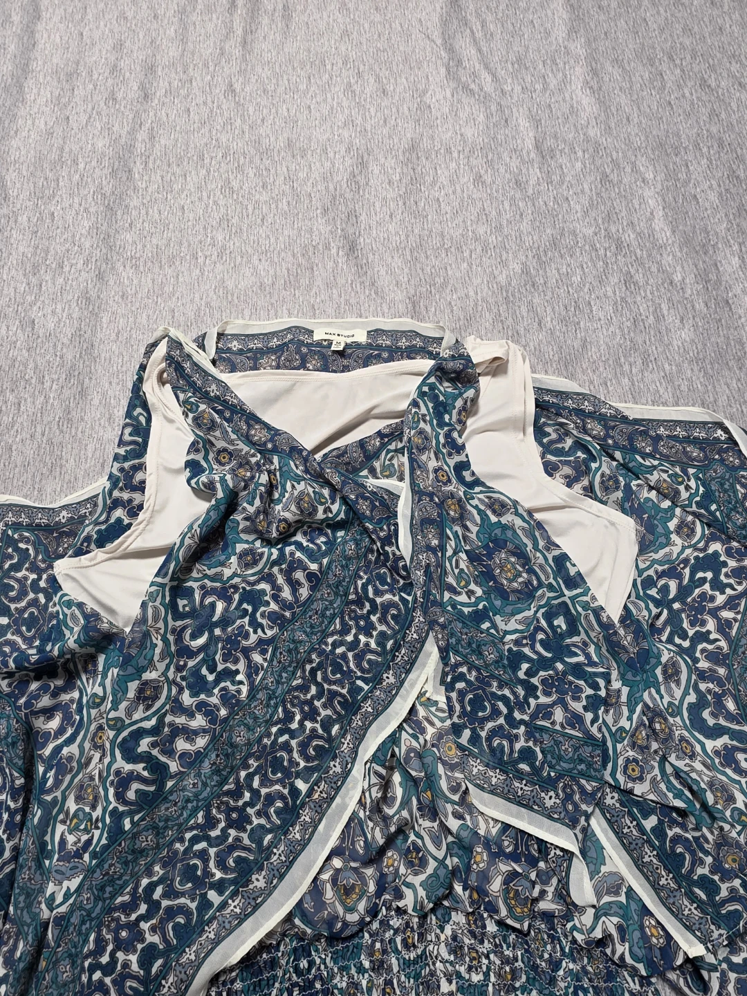 Max Studio Women's Boho Print Blouse Top Size M - photo 2