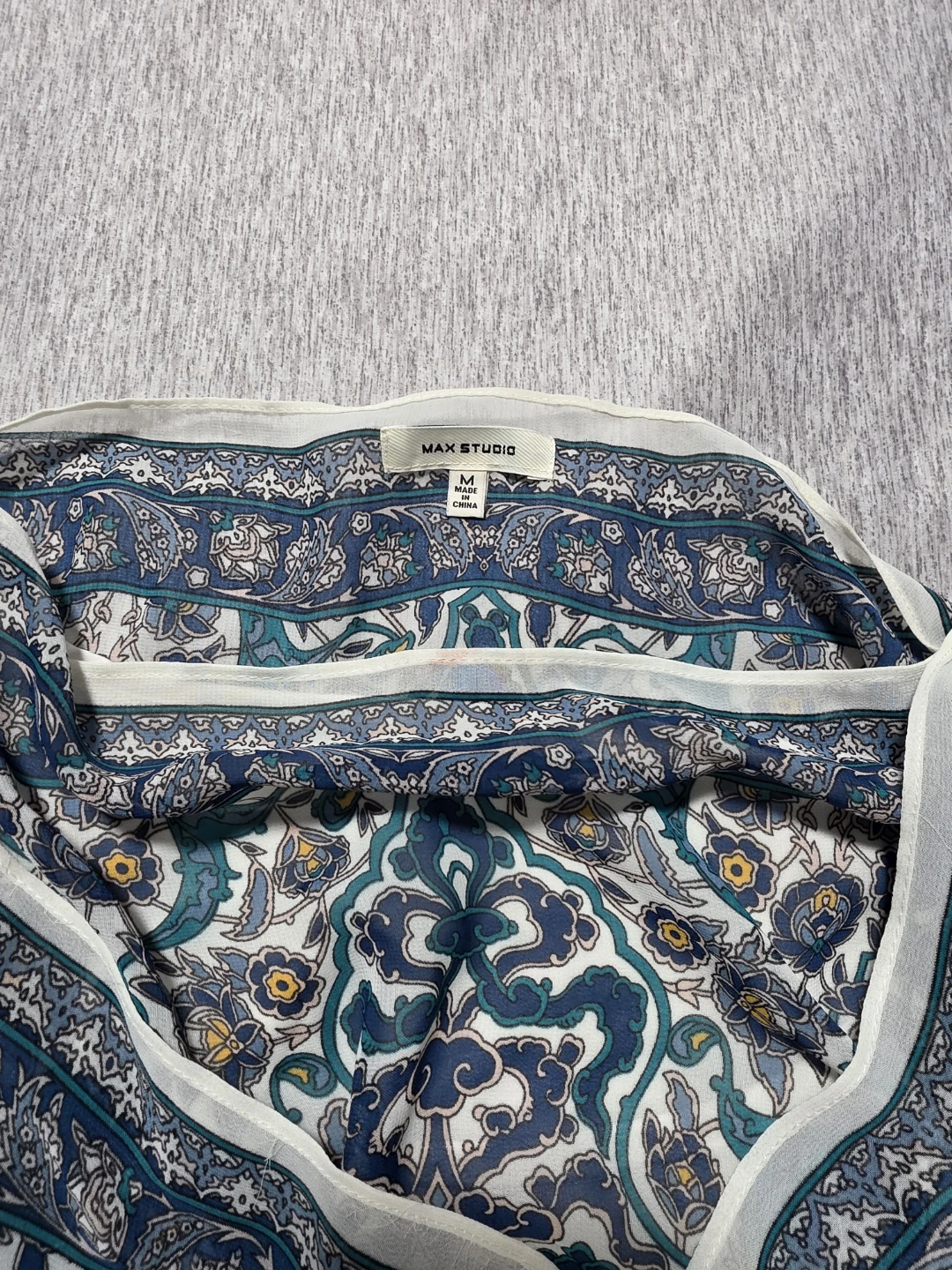 Max Studio Women's Boho Print Blouse Top Size M - photo 3
