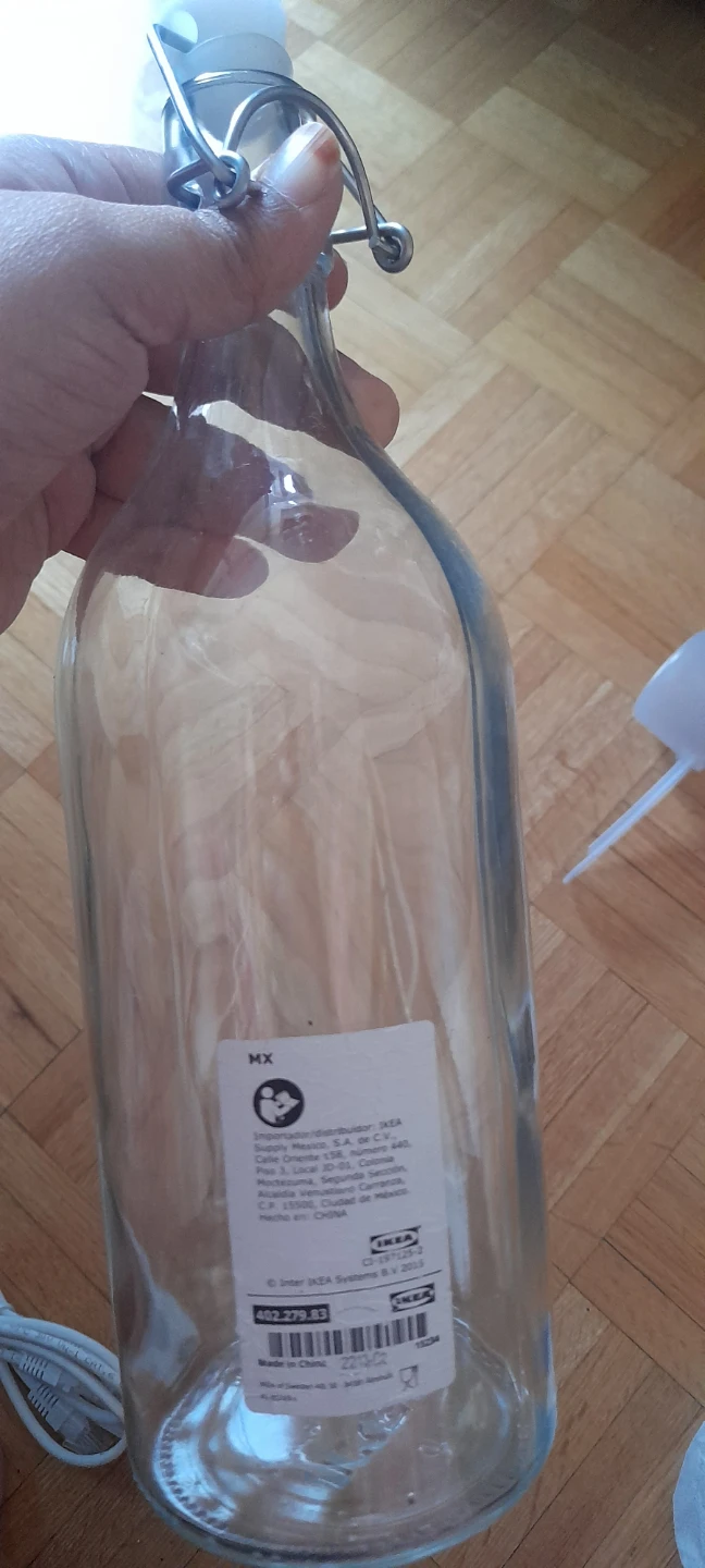 IKEA Glass Swing Top Bottle