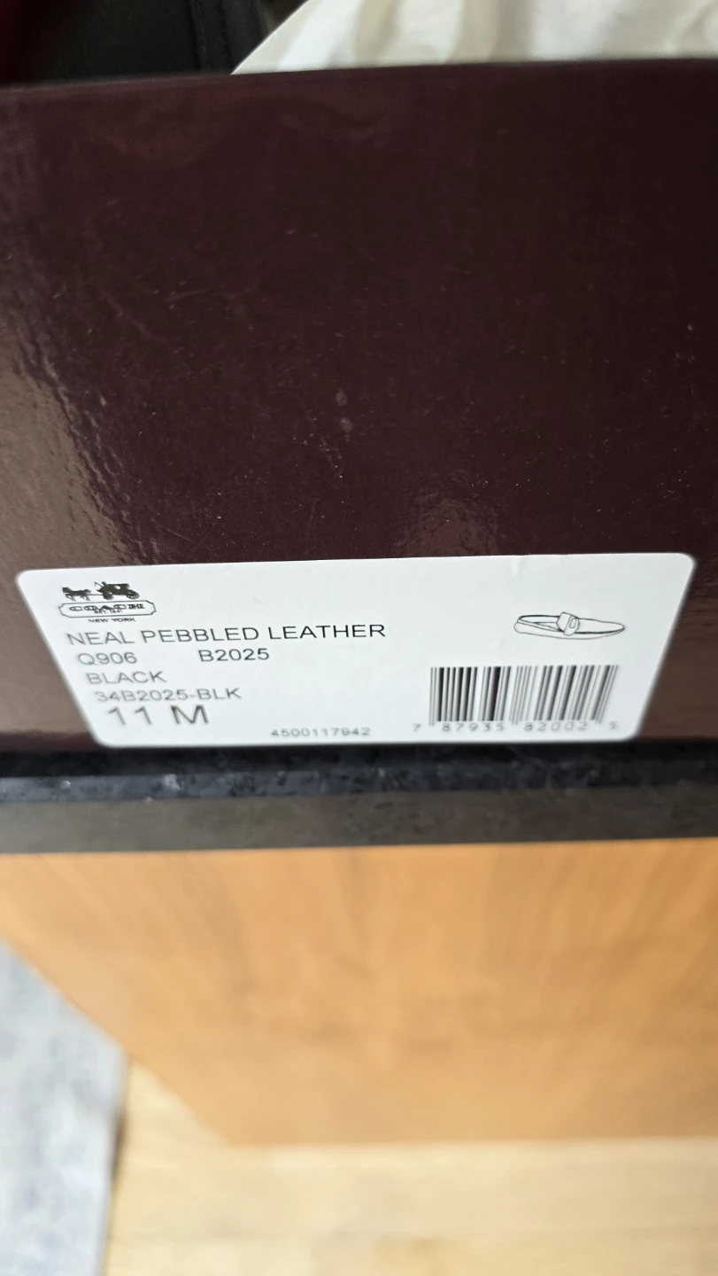 Coach "Neat" Loafers - Black Leather Size 11 - photo 2