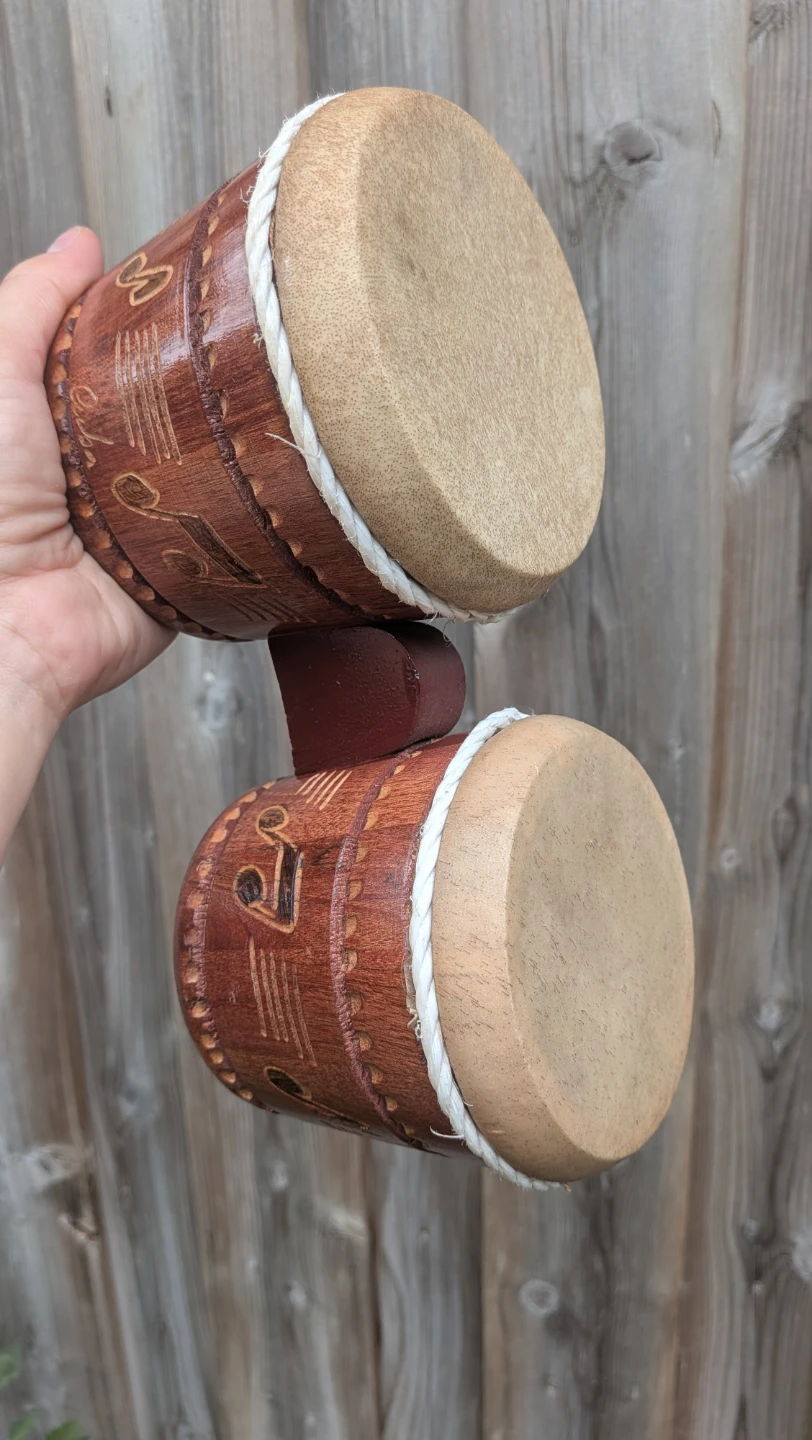 Small Wooden Bongo Drums