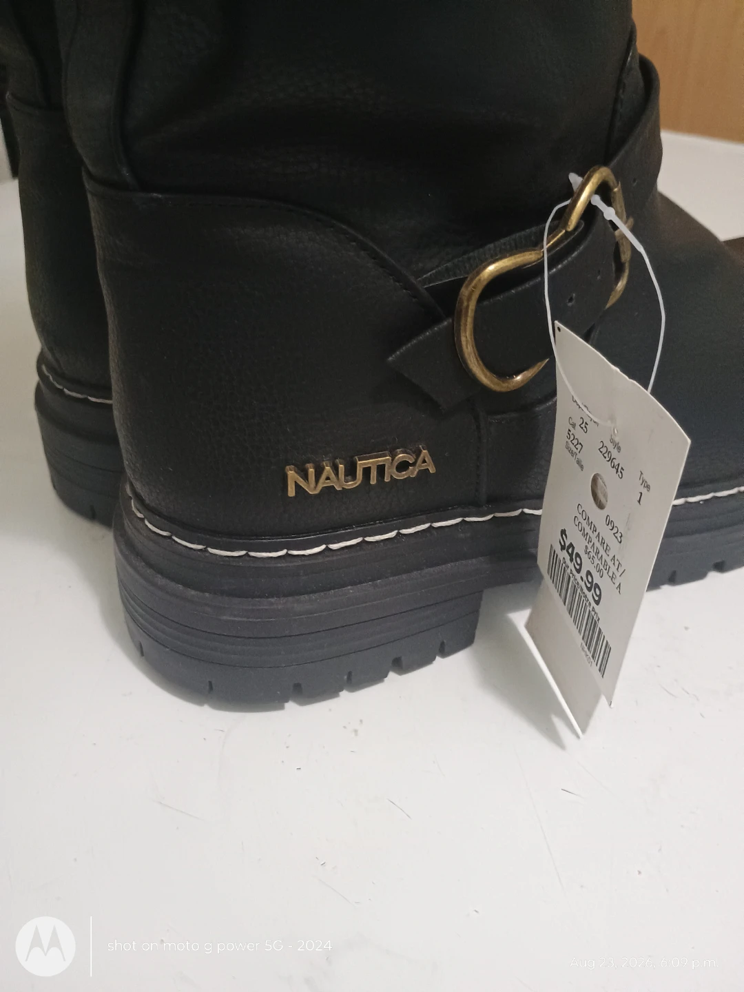 Nautica Black Faux Leather Boots with Shearling Lining - photo 2