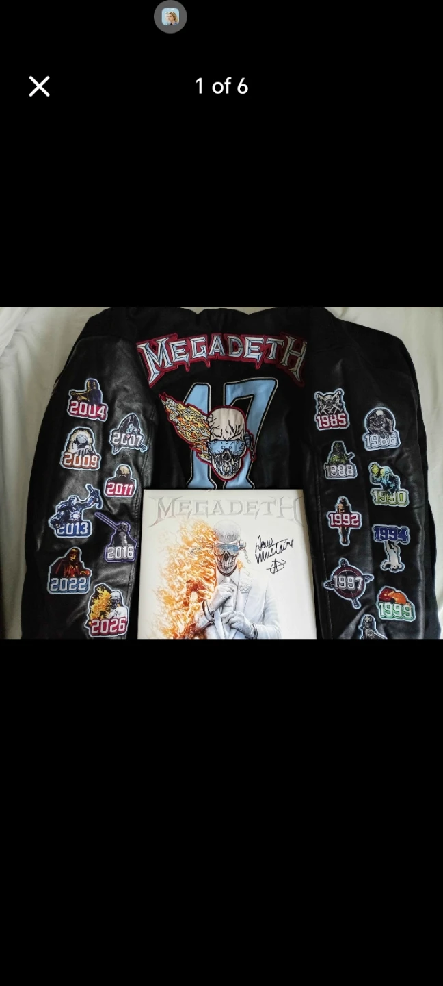Megadeth Varsity Jacket with Signed Vinyl Record