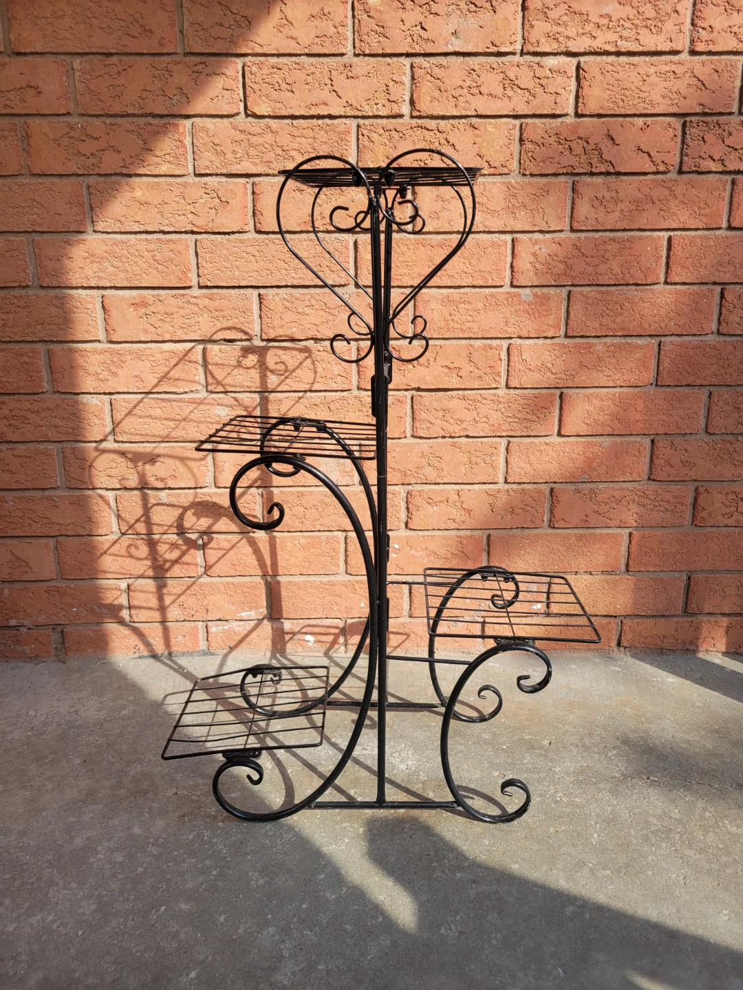 Black Metal Tiered Plant Stand