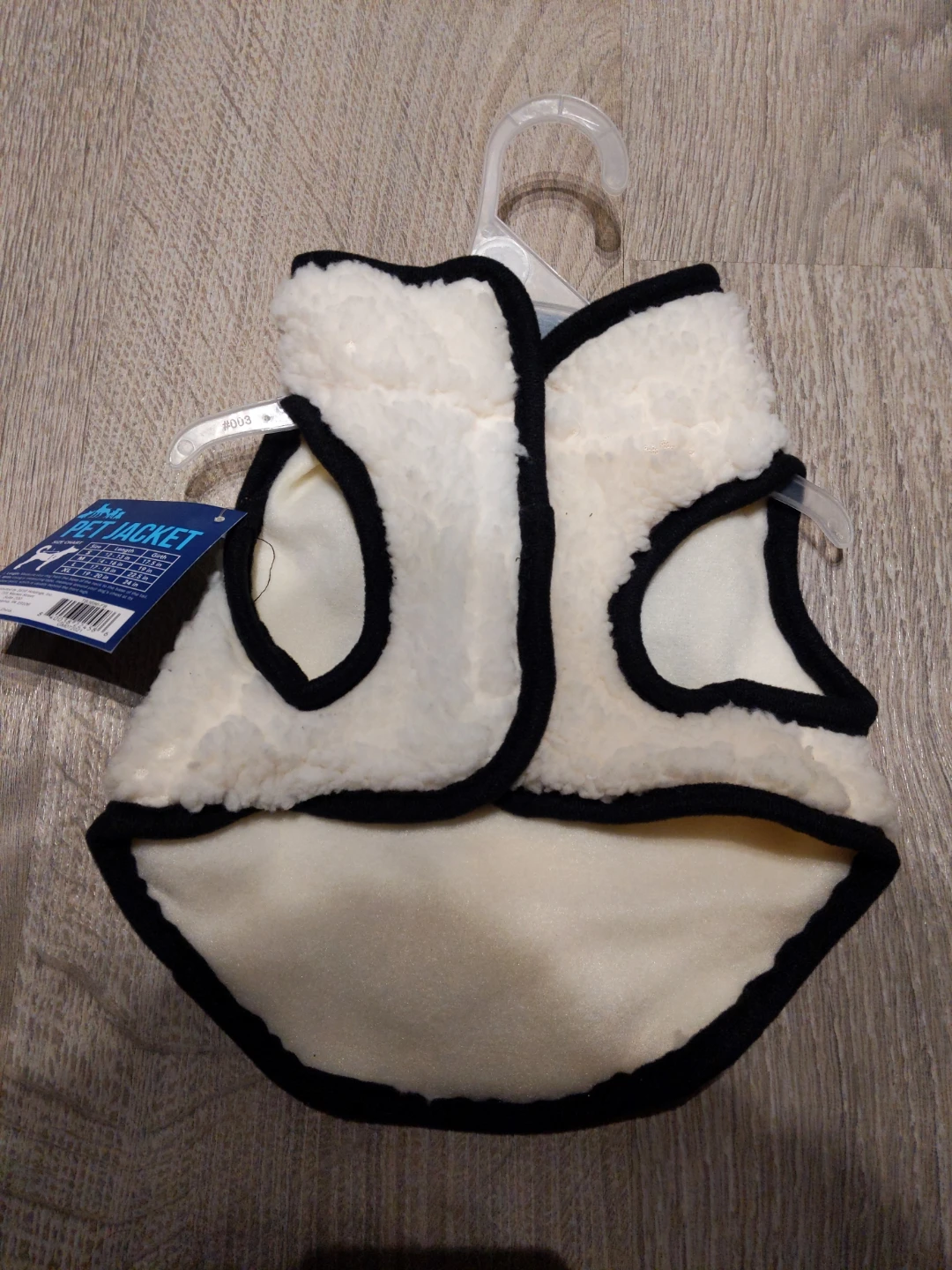 Pet Jacket size small - White Sherpa with BFF Logo - photo 2