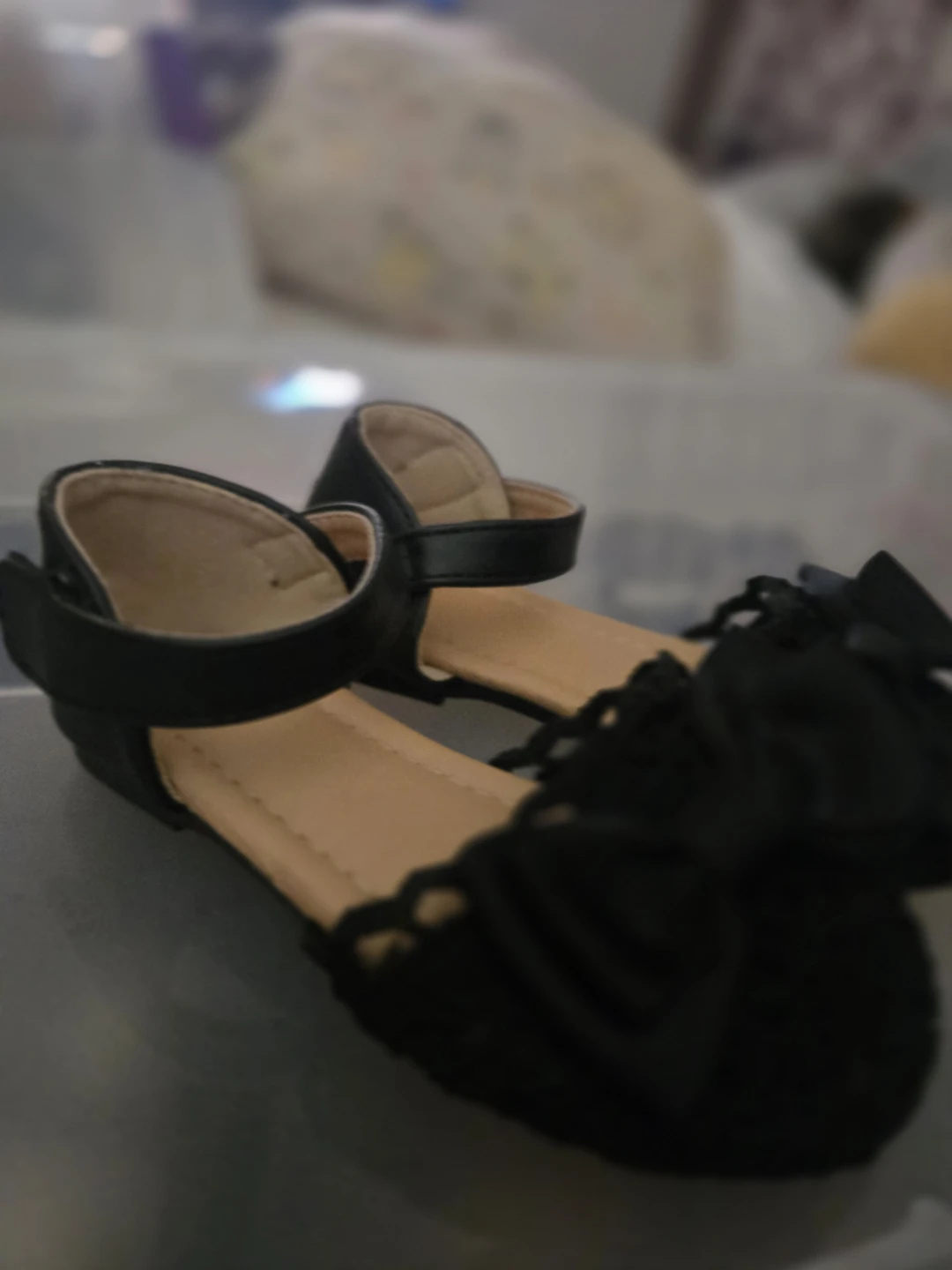 White & Black Toddler Sandals with Bows - photo 4