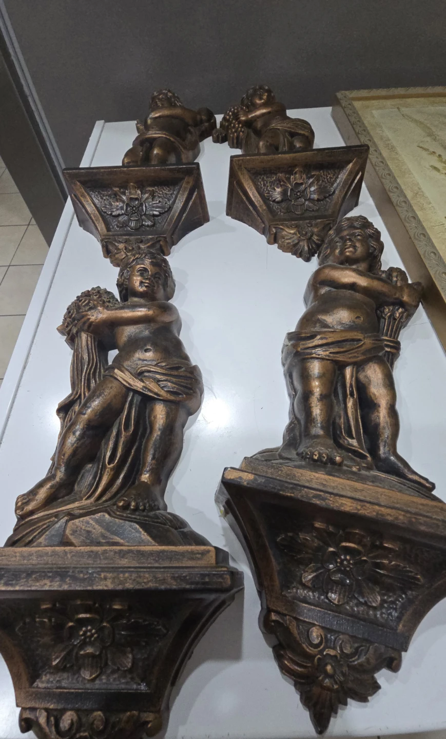 Wall Art Set - Cherub Shelf Sitters & Botanical Prints - photo 3
