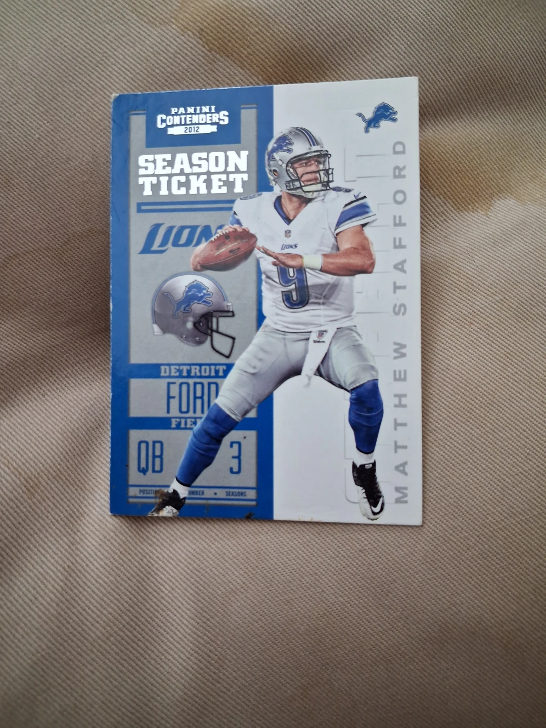 2012 Panini Contenders Matthew Stafford NFL Card