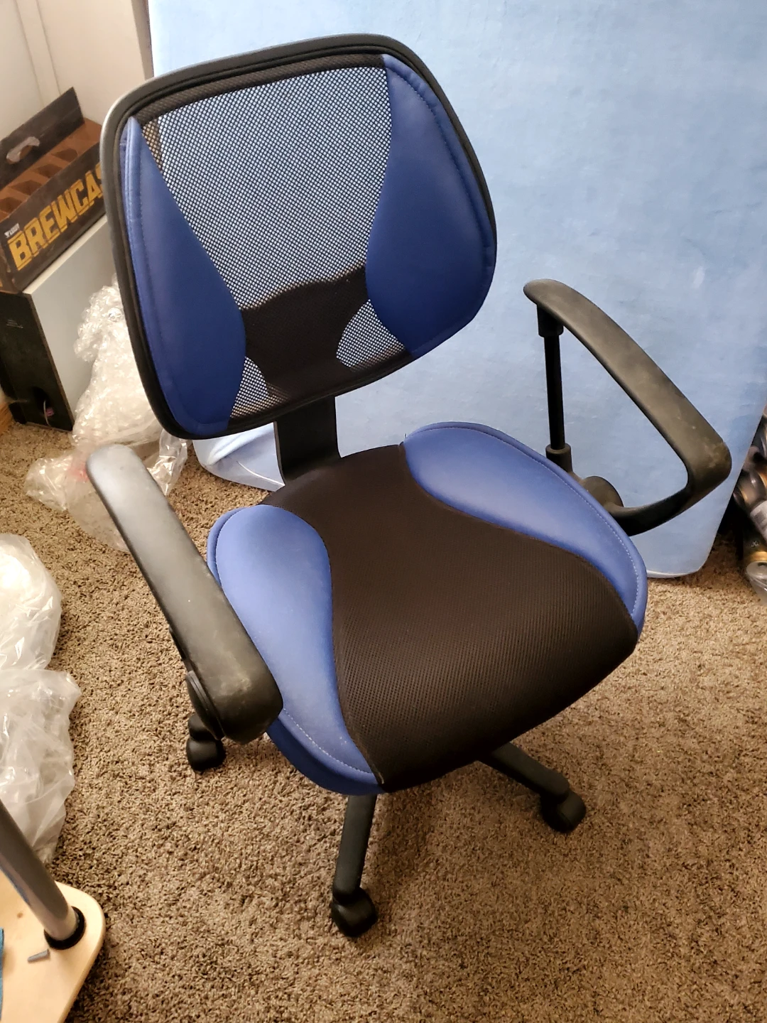Blue and Black Office Chair