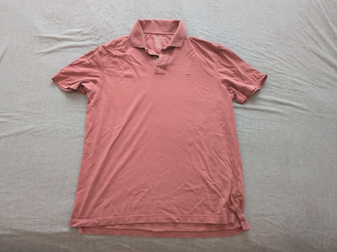 American Eagle Salmon Polo Shirt