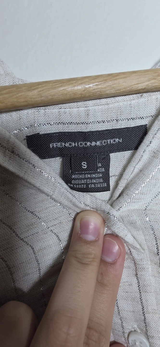 French Connection Linen Blend Shirt - Size S - photo 4