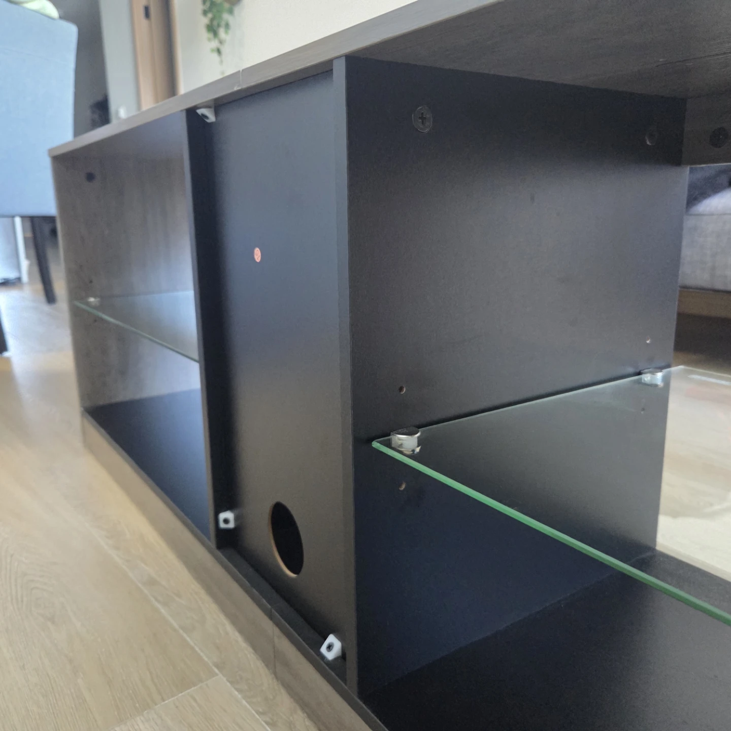 TV Stand with Glass Shelves - photo 3
