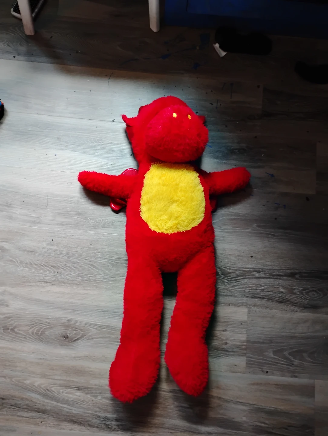 Red and Yellow Plush Dragon Toy - photo 2