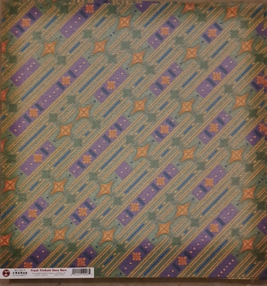 Scrapbook Paper-Recollections Fresh Trinkets Deco Bars