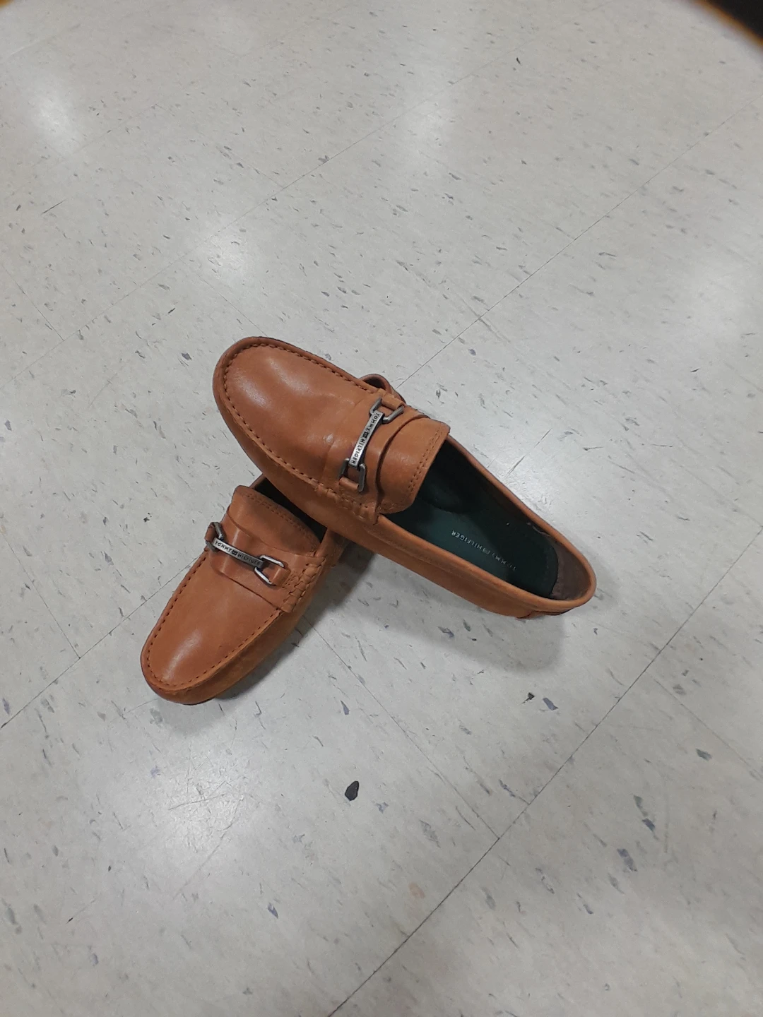 Tommy Hilfiger Brown Leather Loafer Shoes Men's  Size 9 - photo 3
