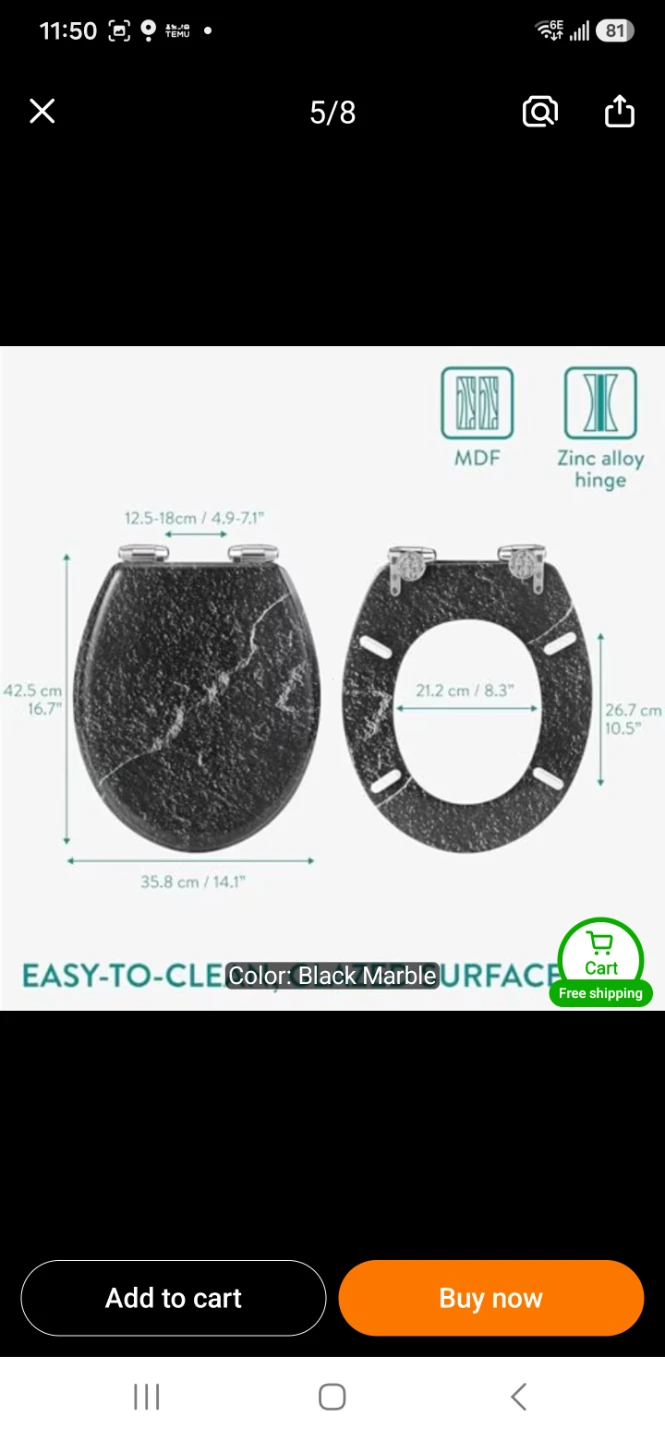Marbel toilet seat. - photo 3