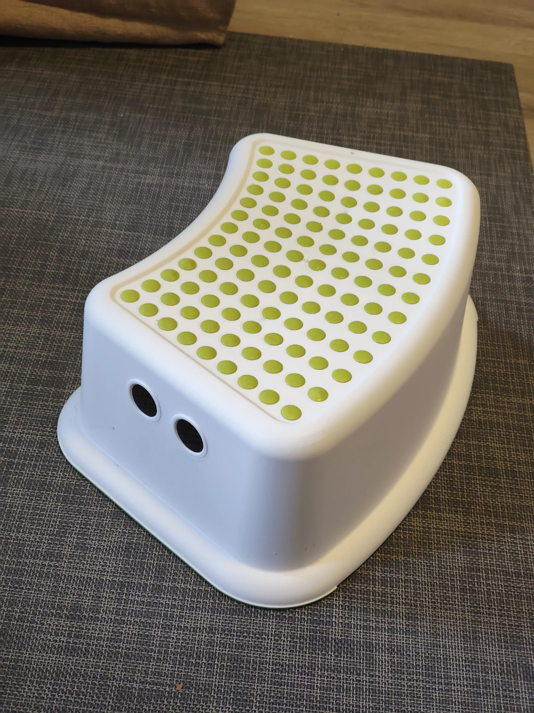 White and Green Footstool
