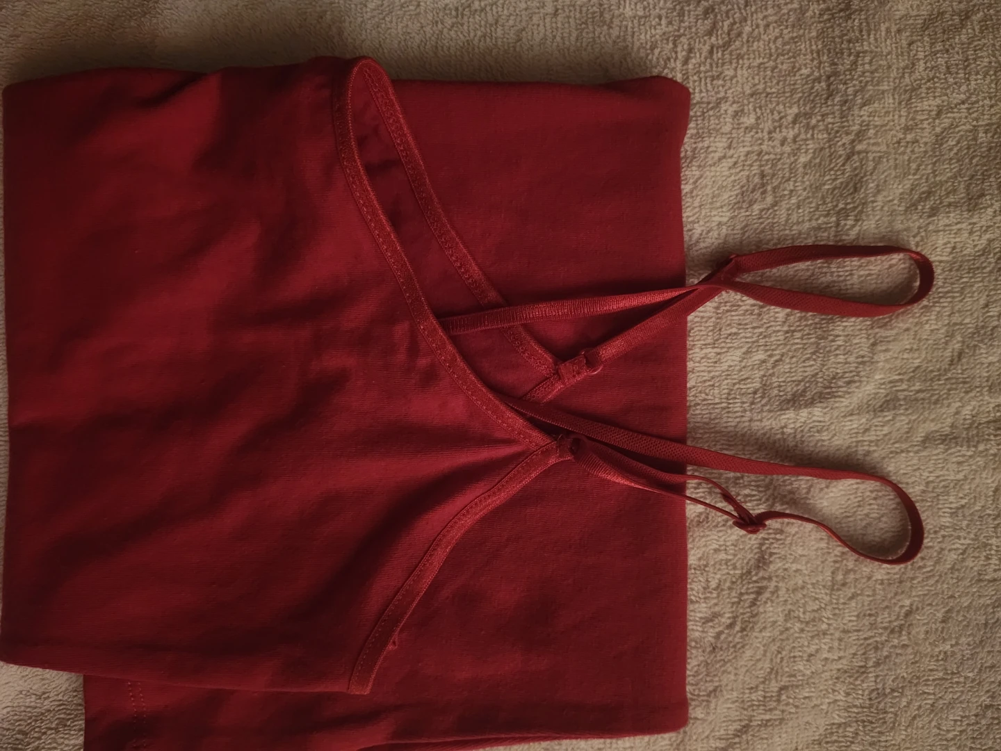 New Large Medium Zenana Red Cami Top ADJUST STRAPS ⚽️ - photo 2