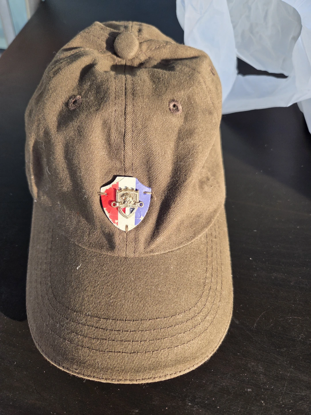 AHEAD Brown Baseball Cap with Shield Emblem - photo 3