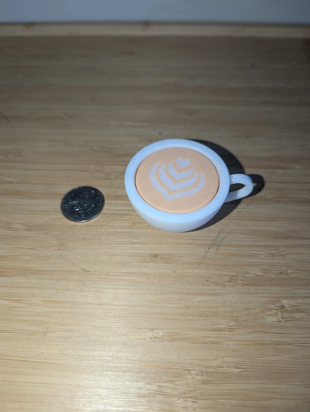 3d pritnted Latte Art Coffee Cup Keychain clicker - photo 3