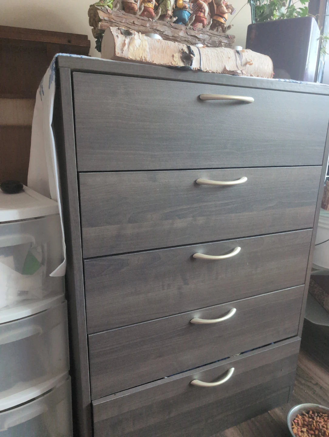 Dark Grey 5-Drawer Dresser - photo 2