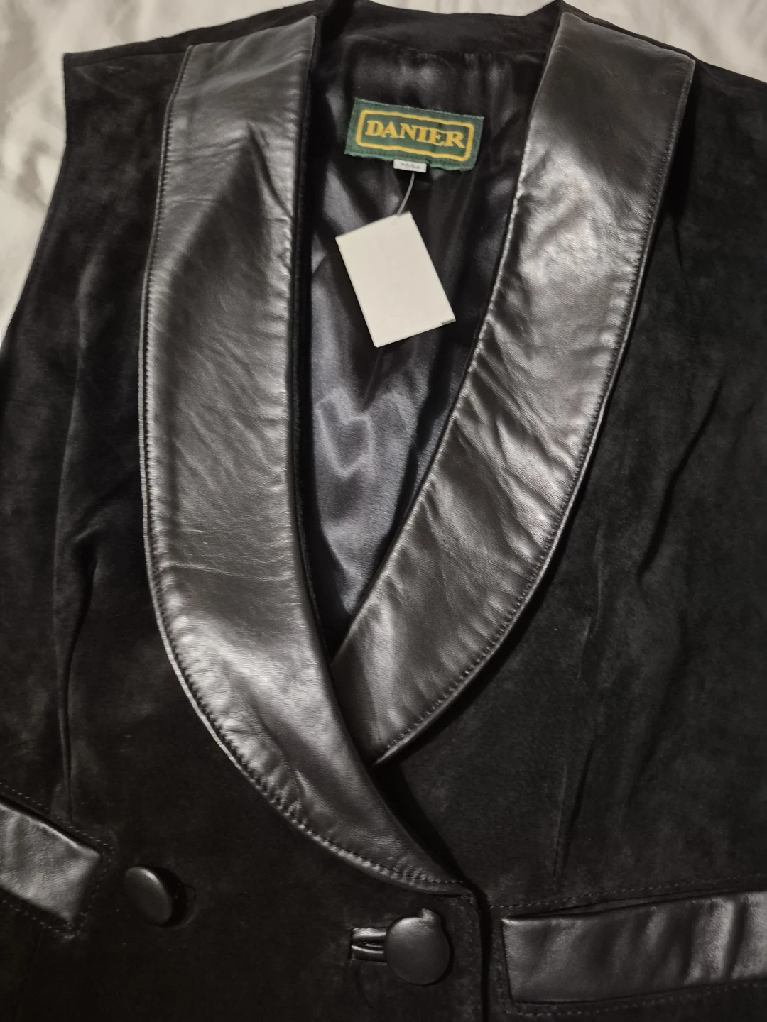 Danier Black Suede Leather Vest