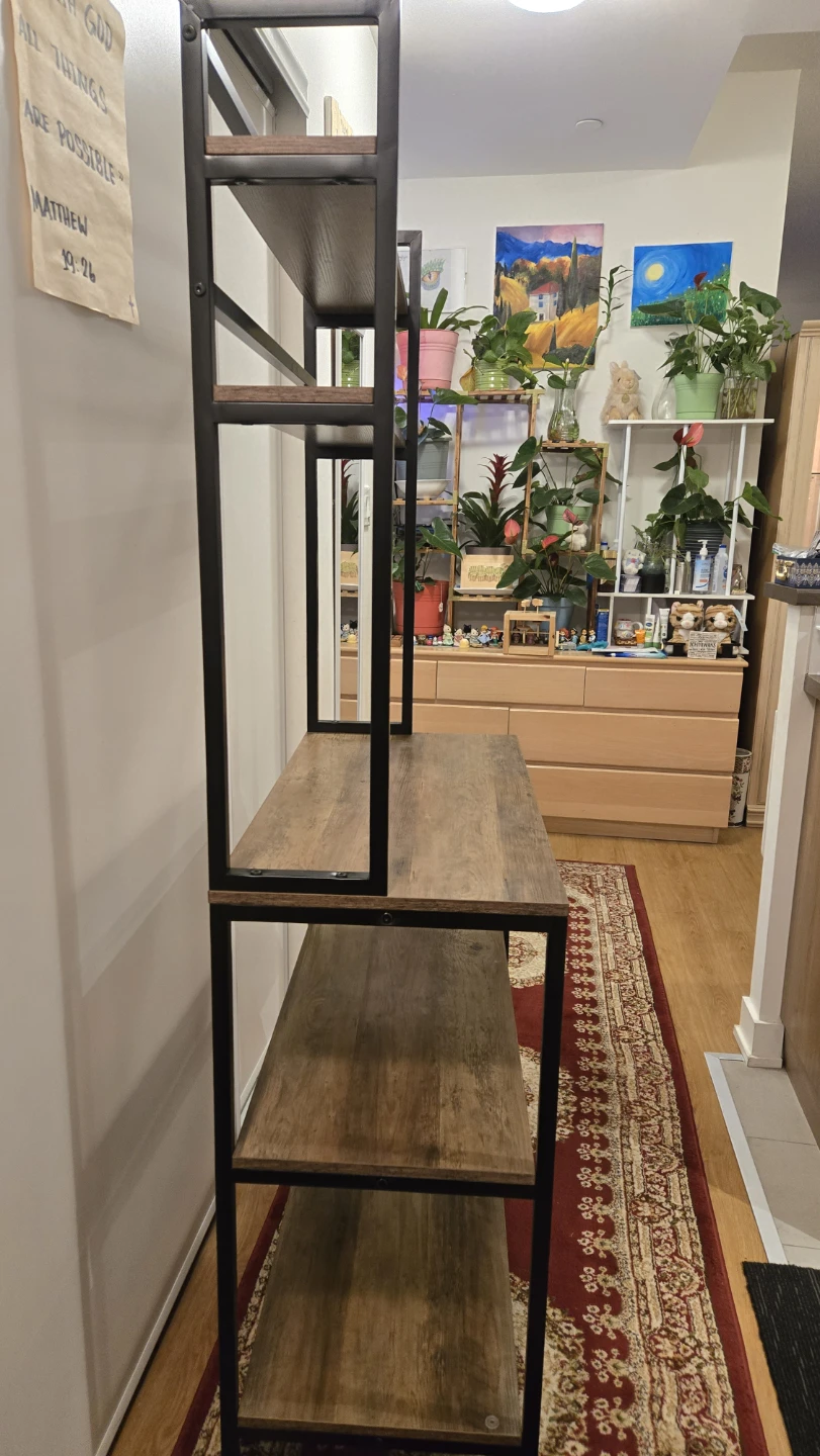 Industrial Style 5-Shelf Bookcase - photo 3