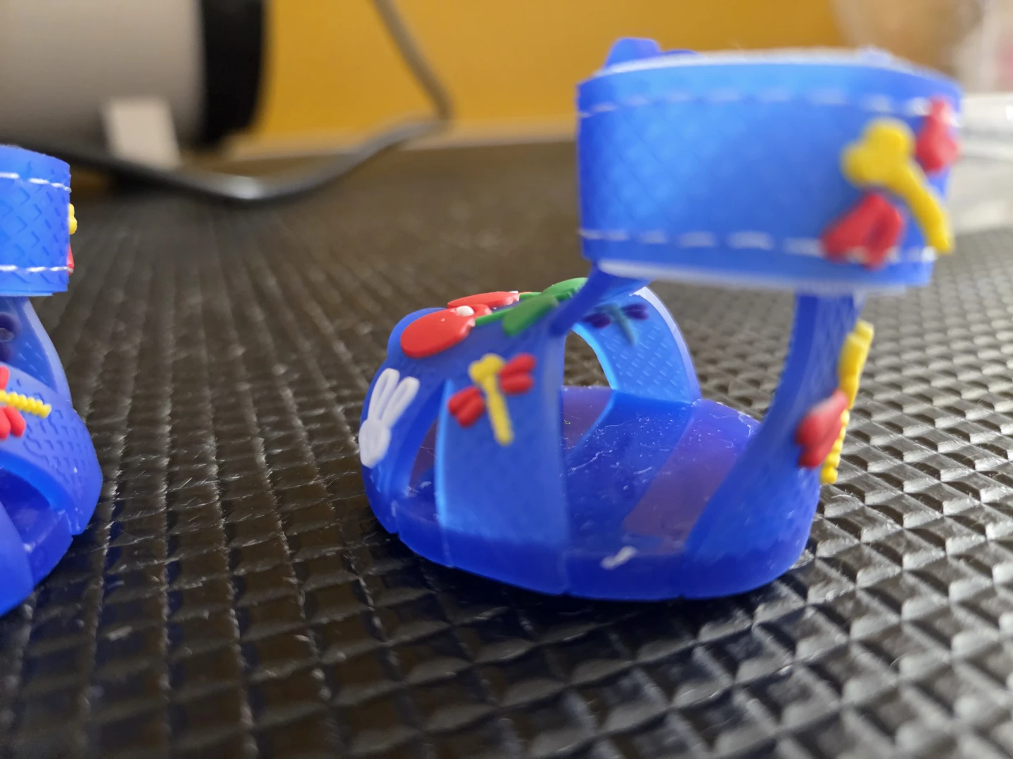 Blue Dog Sandals with Cherry & Bunny Design - Size Small - photo 2