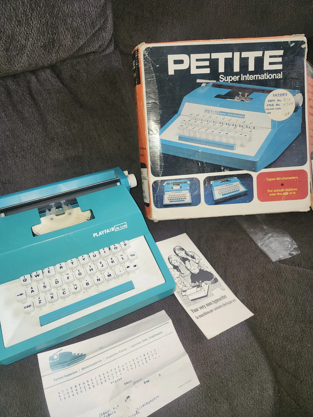Petite Super International Typewriter with Box