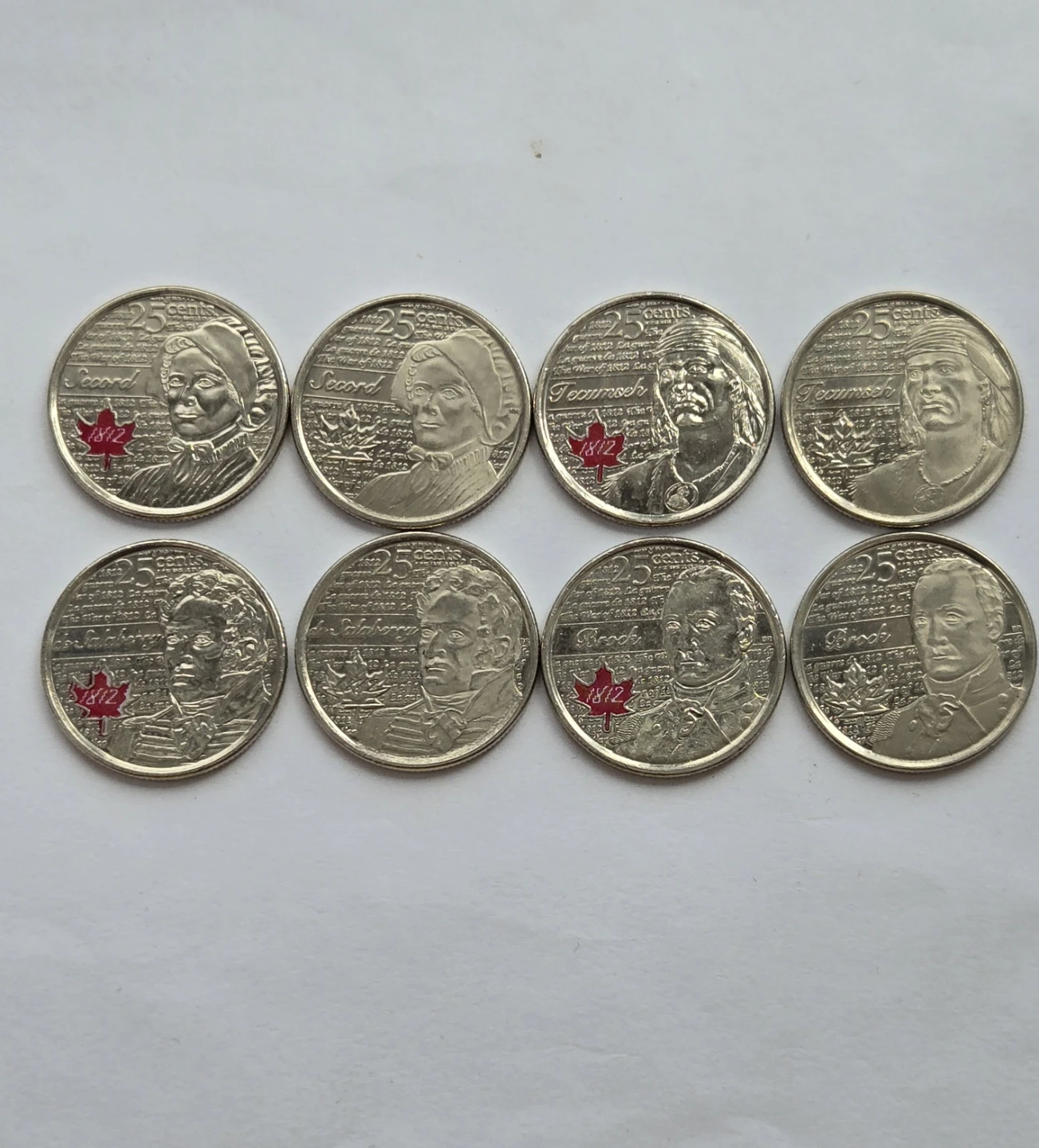 Canada war of 1812  8 quarters.