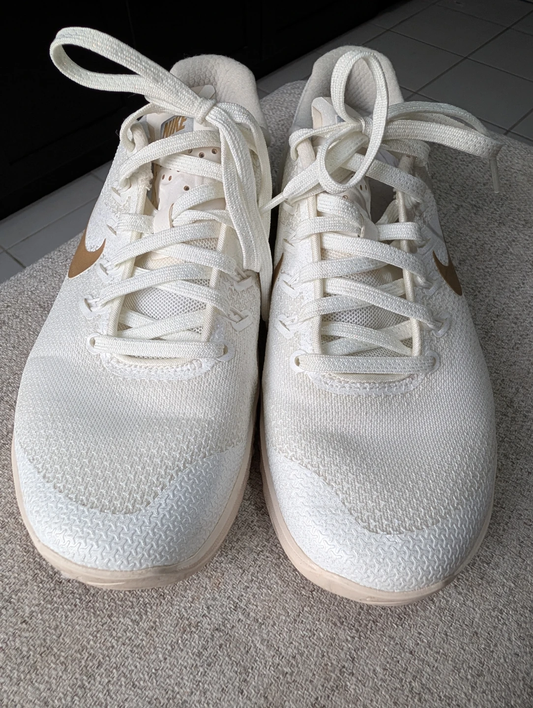 Nike Metcon White Gold Training Shoes - photo 3
