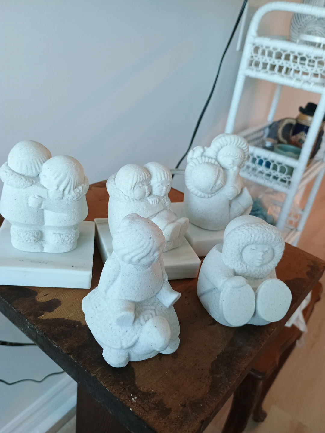 Collection of Stone Figurines -signed Bbelgim Inuit Theme
