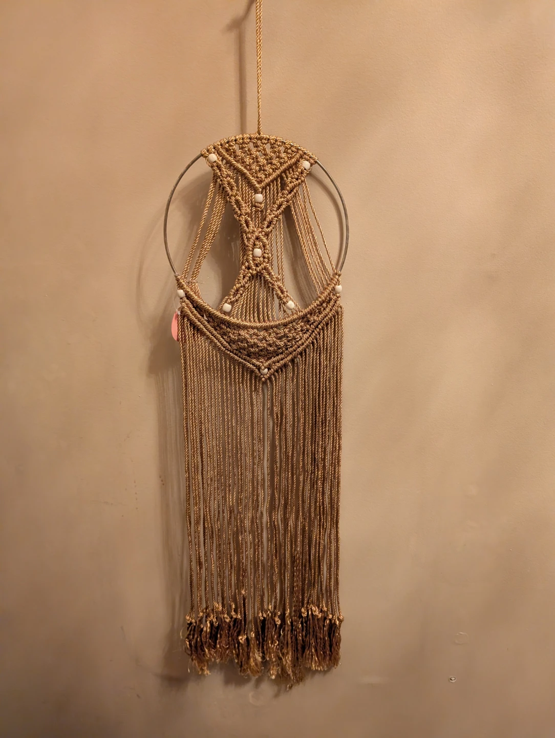Handcrafted Macrame Wall Hanging with Beads