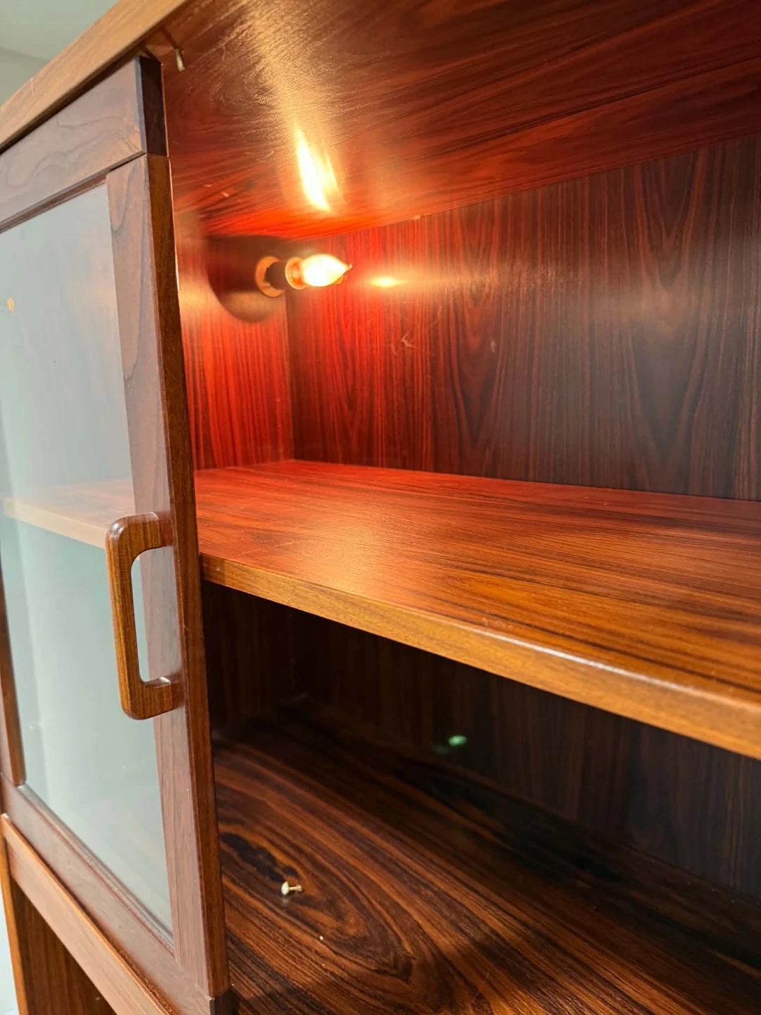 Vintage Mid Century Wooden Display Cabinet - photo 2