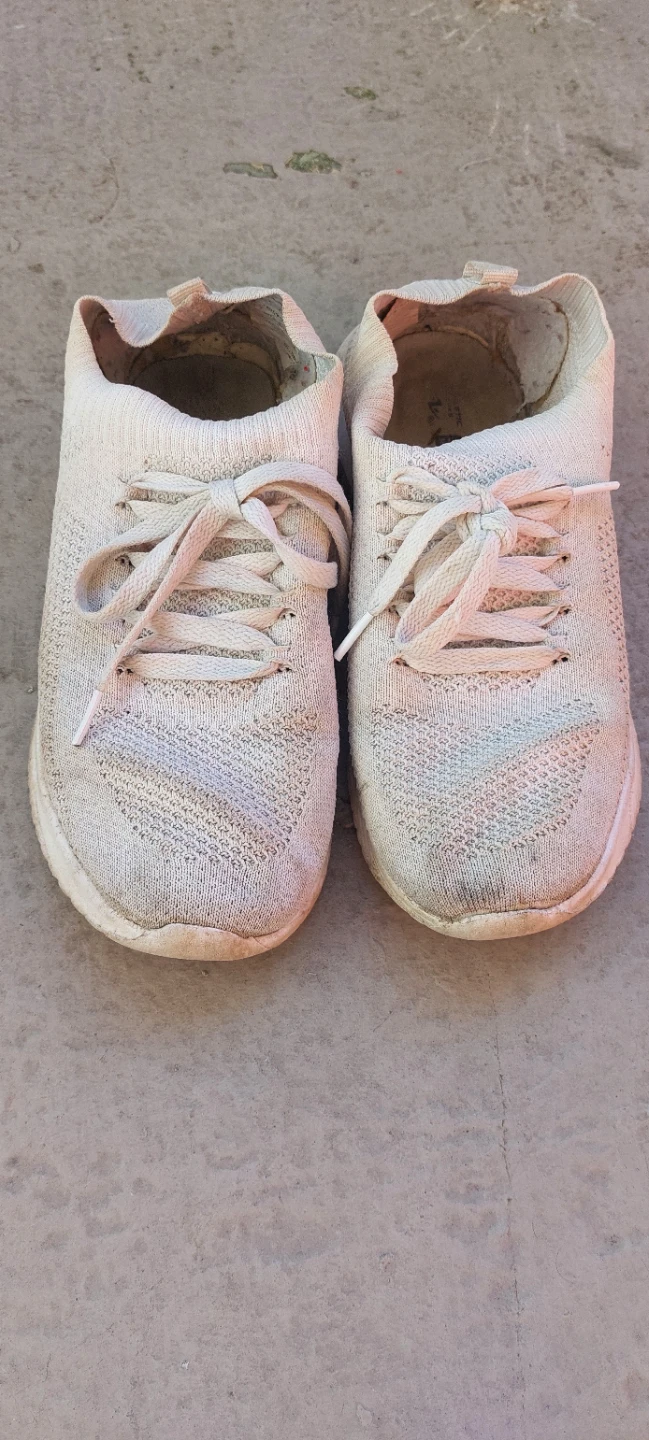 White Knit Sneakers
