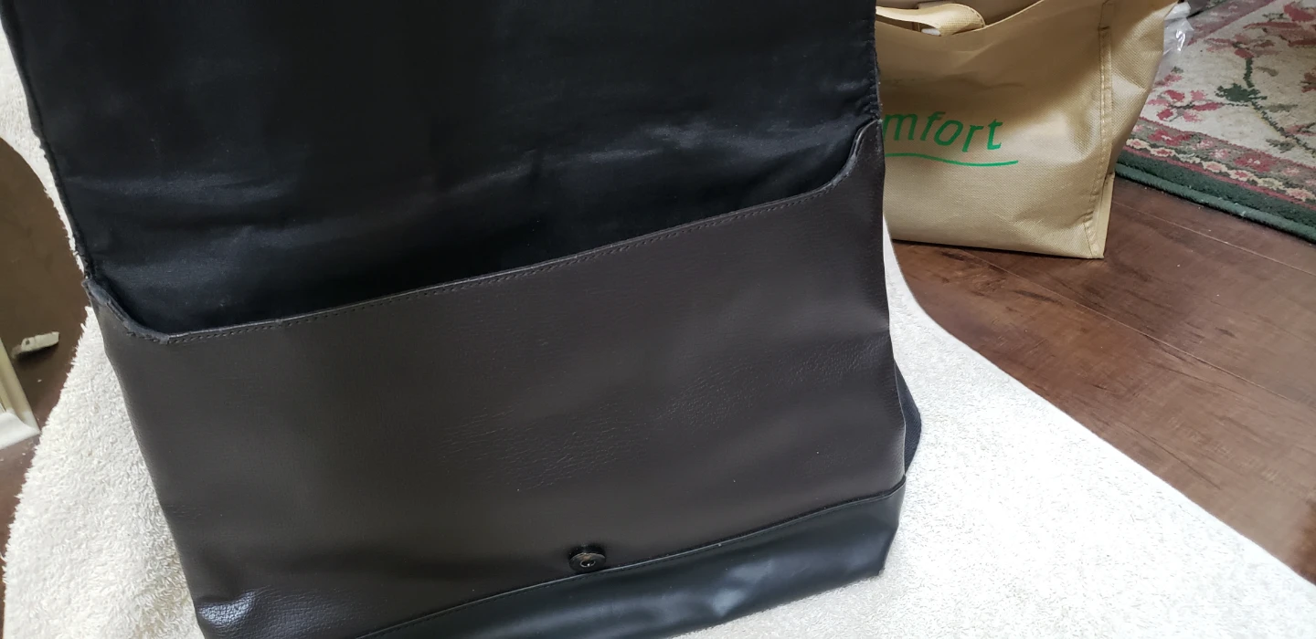 Calvin Klein Messenger Bag - Dark Brown Faux Leather - photo 2