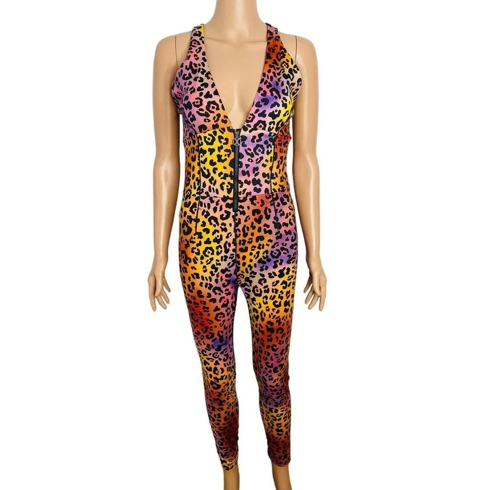 Fenty Leopard Print Halter Neck Jumpsuit