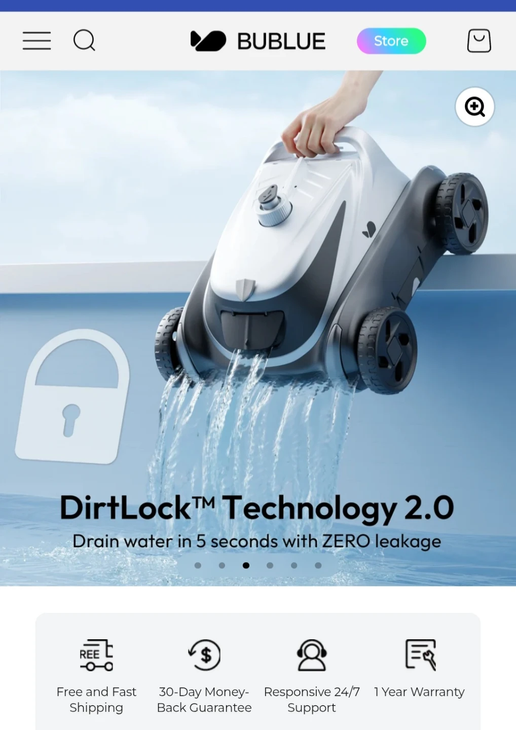 Bublue Pool Robot Vacuum - photo 3