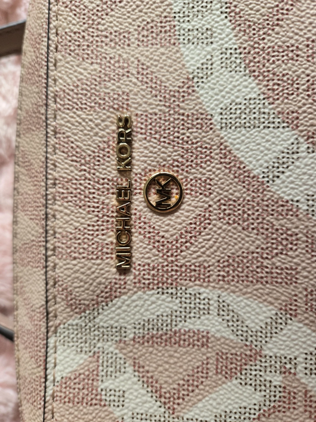 Michael Kors Monogram Crossbody Bag - Pink/White - photo 2