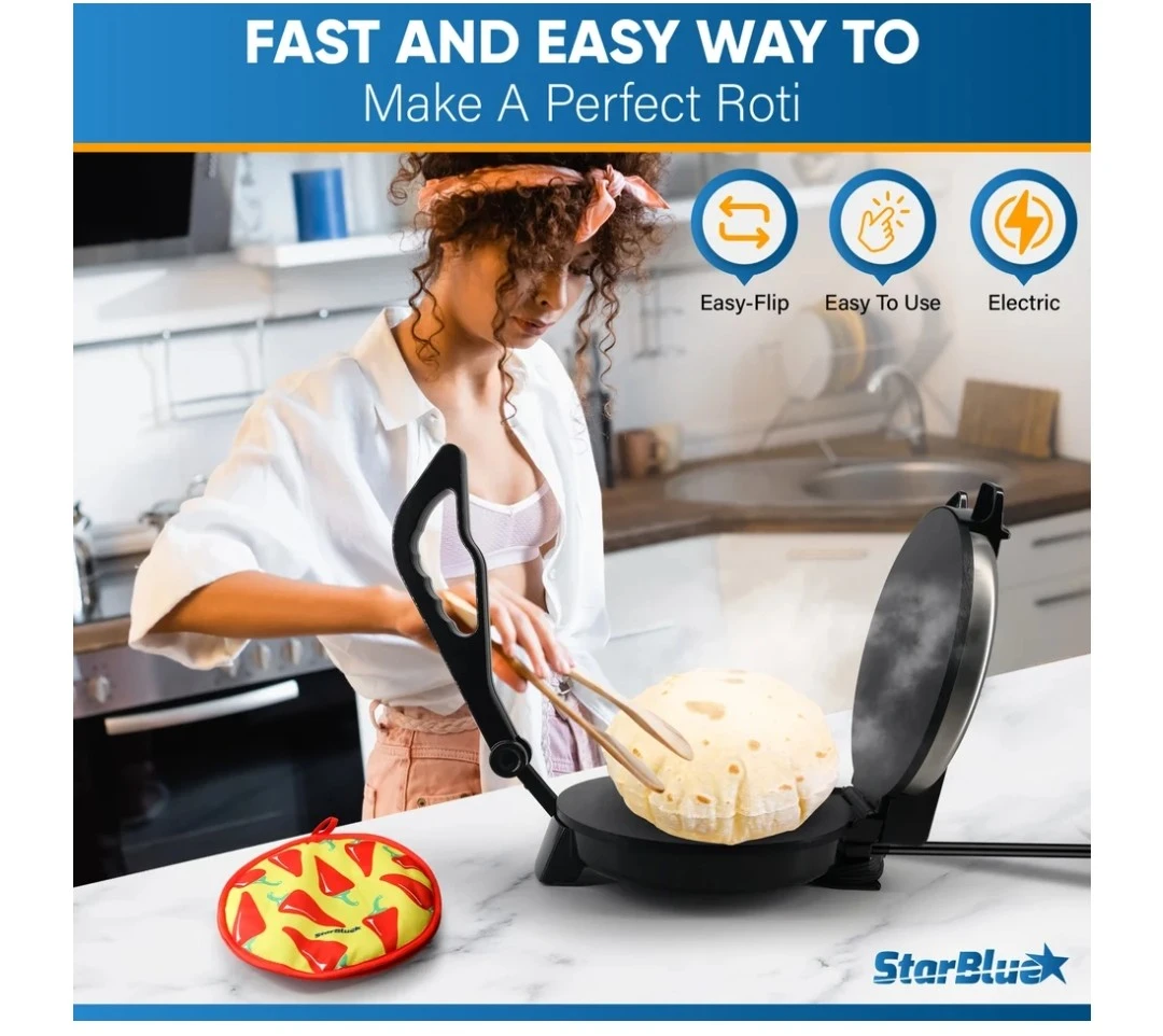 Roti / Chapati / Tortilla / Wrap & Flatbread Maker – NEW - photo 3