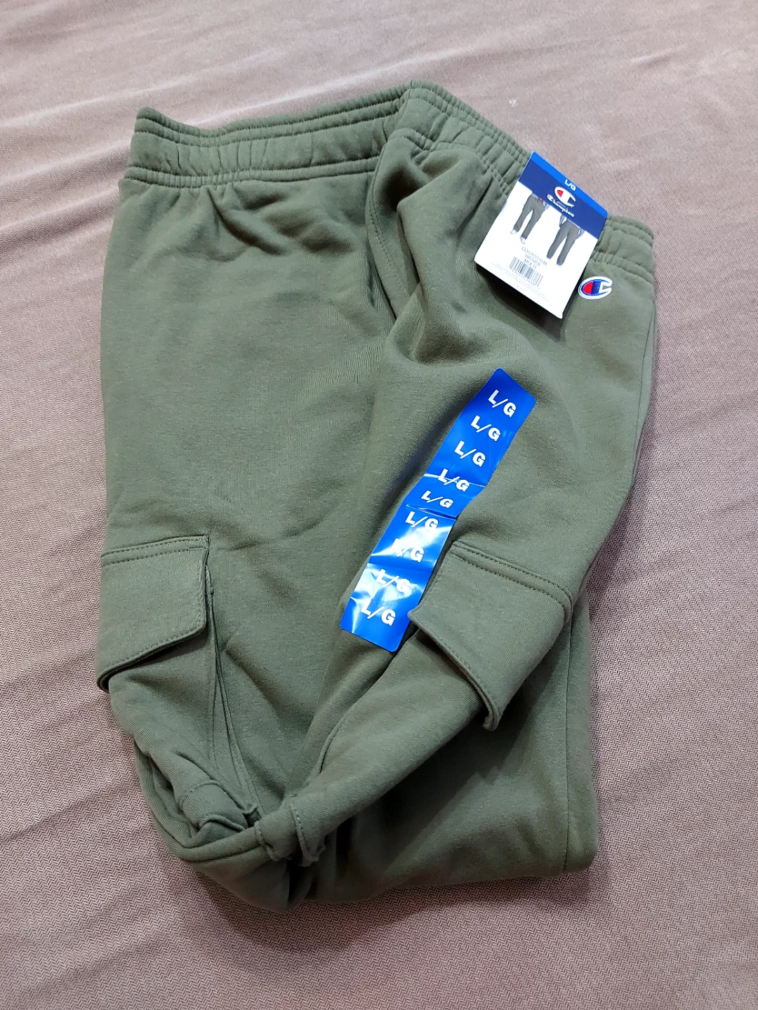 Champion Cargo Sweatpants - Olive Green - Large - photo 3