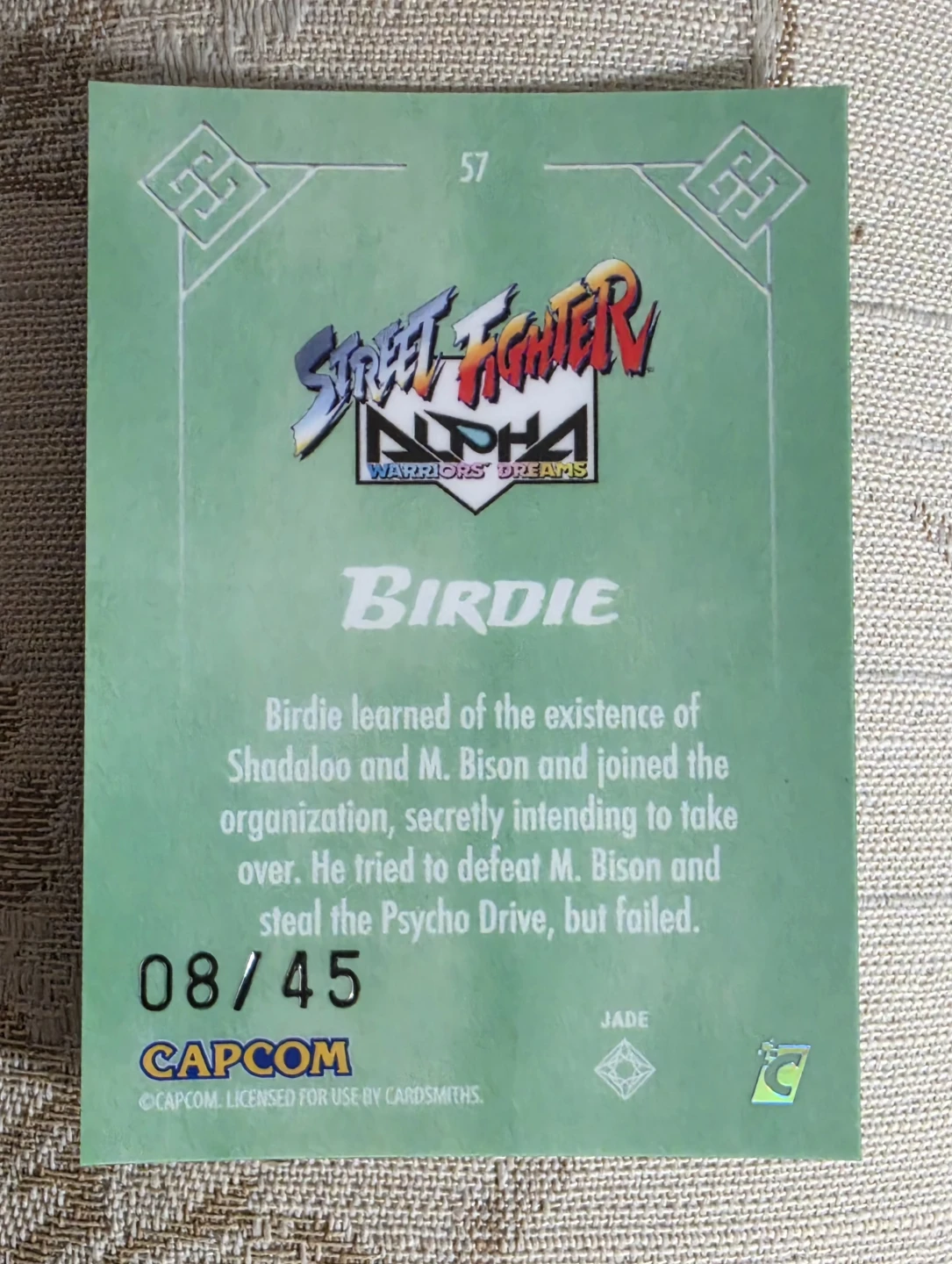 Street Fighter Alpha Warriors Dreams Birdie JADE /45 - photo 2