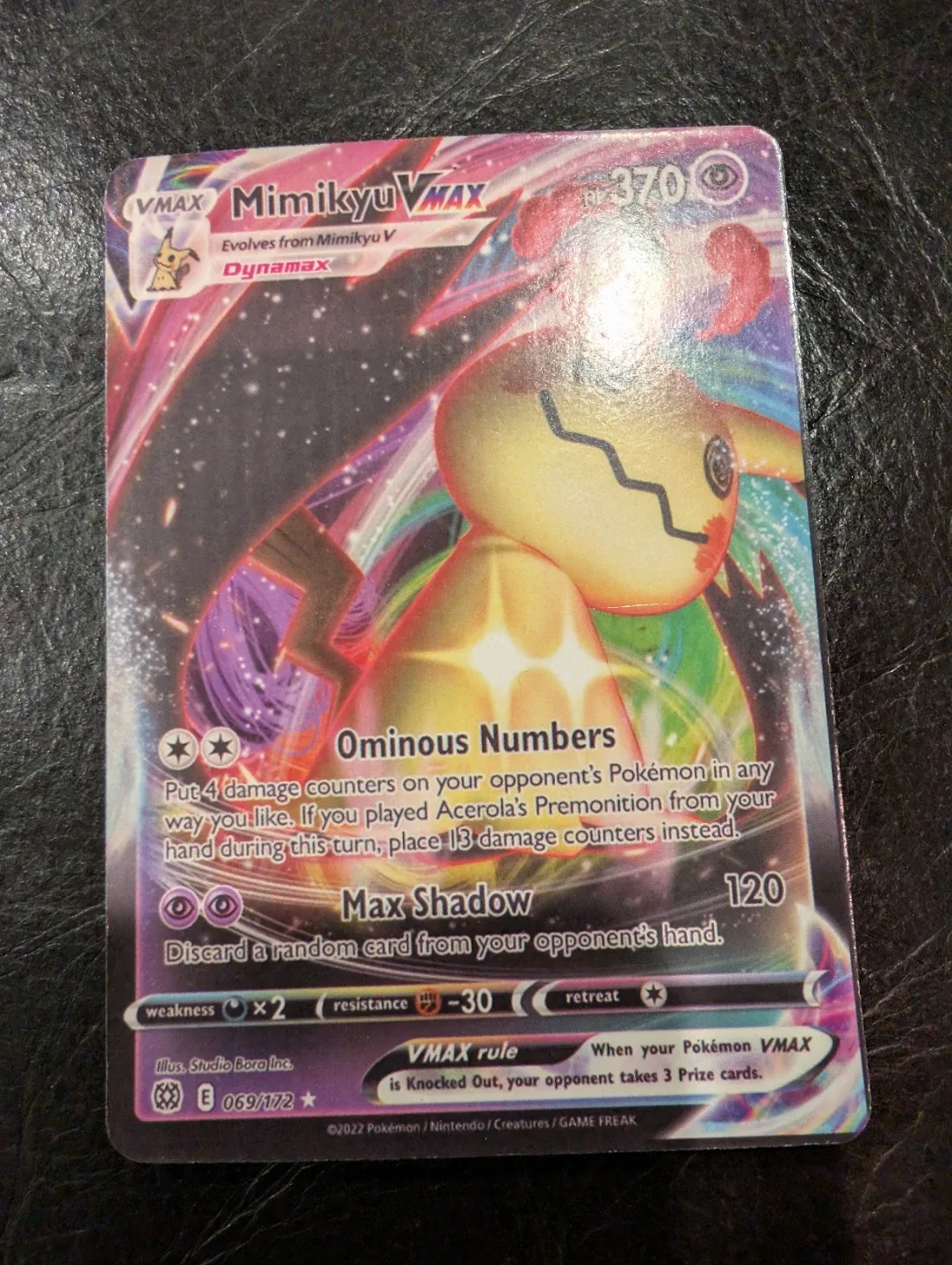 Pokemon Mimikyu VMAX Trading Card  069 / 172