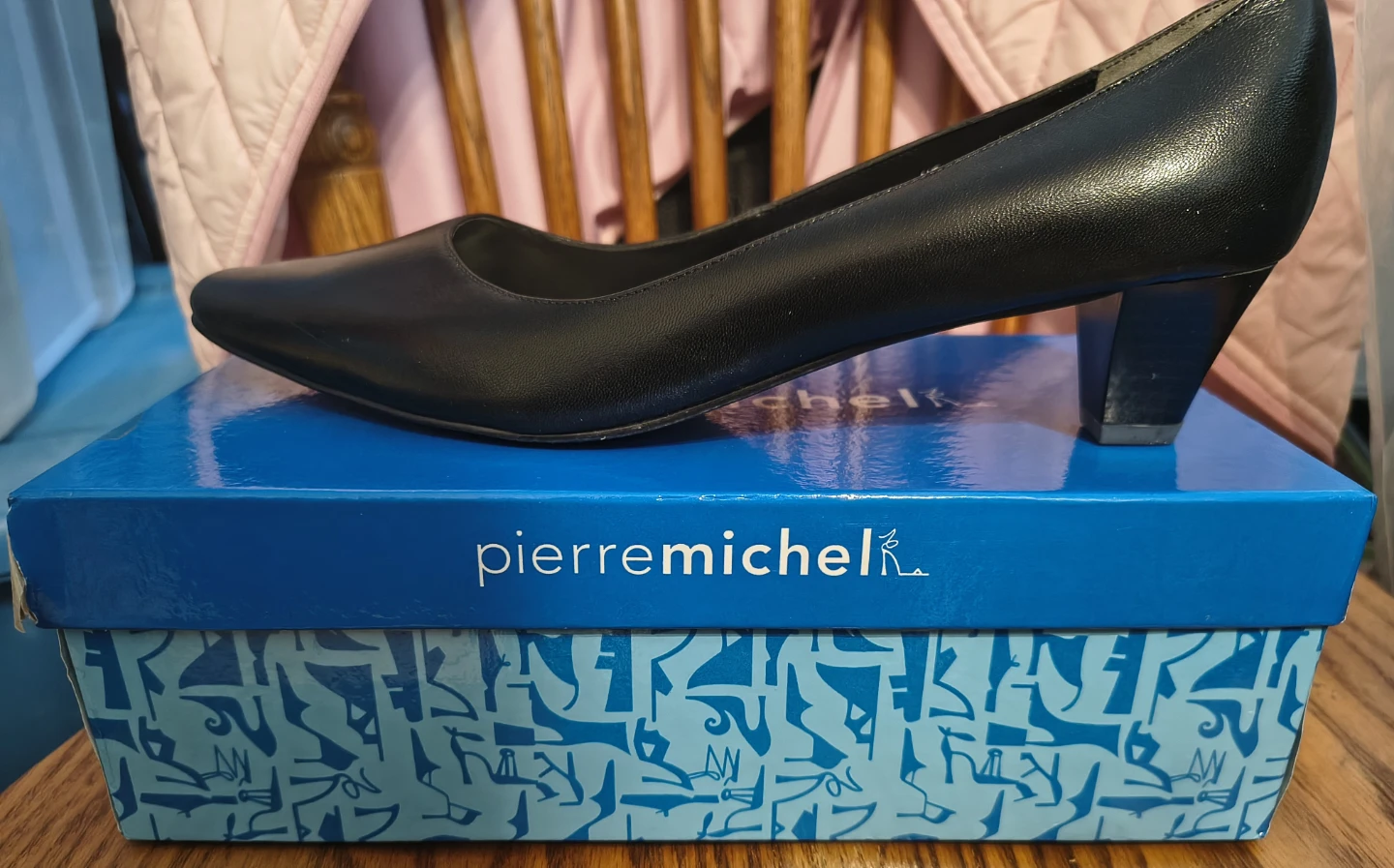 Pierre Michel Black Leather Heels - photo 2